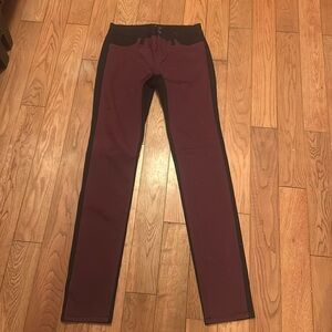Wine and black jeans size 5